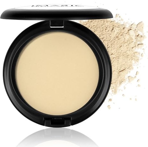 Cipria Compatta Viso Finish Opaco e Texture Leggera Bianco Brillante, Fissante Trucco a Lunga Durata, Levigante e Illuminante, per Tutti I Toni Della Pelle, #01