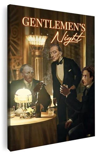 Artmazing | Künstler DInner Bild bunt | S-Art Bilder | Künstler DInner Bilder Modern | Leinwandbilder XXL Wohnzimmer | Wandbild Künstler DInner Deko XXL | Bild Leinwand XXL | buntes Poster für Wand