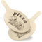 Pizzateller holz - Langlebig, dank Hochwertigem Buchen Holz - Pizzateller 2er Set - Pizzateller 32 cm - Pizzabrett rund - Pizza teller - holzbrett mit griff - pizzabrett mit gravur - Pizzateller groß