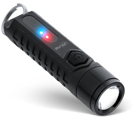 InLine® nyckelspårare kompatibel med Apple Wo är? (endast iOS), LED-nyckelring, nyckelsökare, Airtag alternativ med platsfunktion, Bluetooth Tracker, 40080L