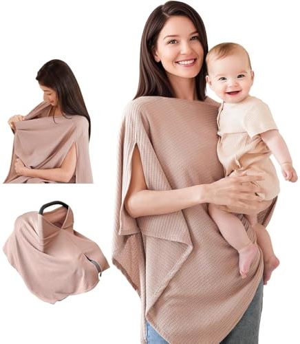 Nursing Cover | Nursing Scarf for Travelling | Nursing Cover | Breastfeeding Cover | Versatile & Comfortable and Portable (Camel)