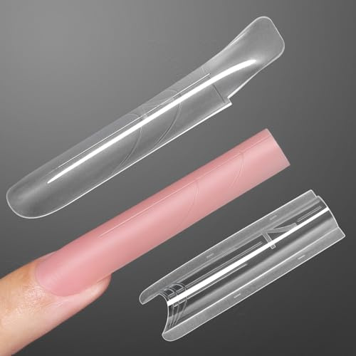 YOKEFELLOW - Set di 240 stampi per unghie trasparenti, per nail art salone (W556)
