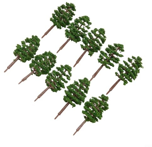 40 alberi in miniatura per treno, ferrovia, architettura, paesaggio, diorama, scenario, verde, plastica, decorazione fatta a mano, altezza 7 cm