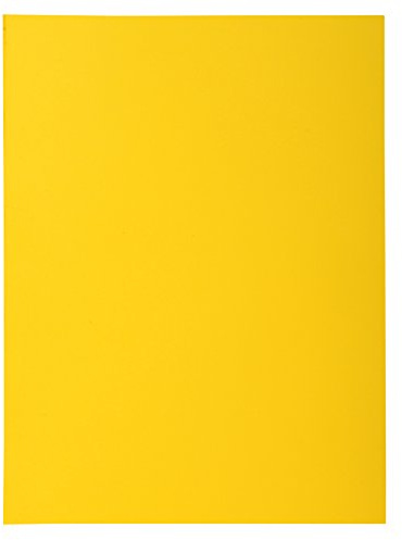 Exacompta - Réf. 218011E - Paquet de 50 chemises rigides avec 1 rabat ROCK''S 210 g/m² - couleurs vives - chemises certifiées PEFC™ - dimensions 24 x 32 cm pour documents A4 - couleur jaune citron