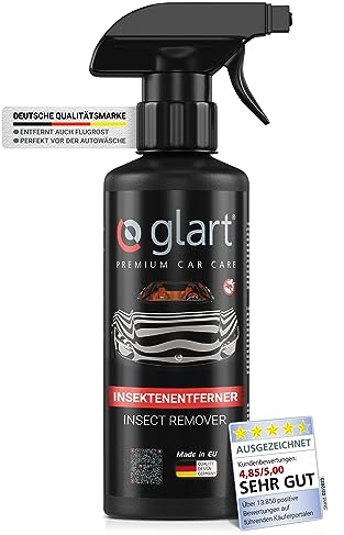 Glart 45IE Insektenentferner – 500ml Spray für Auto & Motorrad – löst schnell & schonend selbst hartnäckige & angetrocknete Insektenverschmutzungen – Vorreiniger vor Autowäsche – Außenpflege Reinigung
