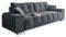 Stella Trading PACO Bequemes Schlafsofa mit Bettkasten, Stoffbezug Anthrazit - Klappbares Sofa mit Schlaffunktion und dekorativer Steppung - 260 x 95 x 90 cm (B/H/T)