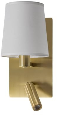 Lindby Wandleuchte, Wandlampe Innen Aiden (Modern) in Gold/Messing aus Textil (1 flammig E14) - Wandleuchten Wandstrahler Wandbeleuchtung Schlafzimmer Wohnzimmer Wohnzimmerleuchte