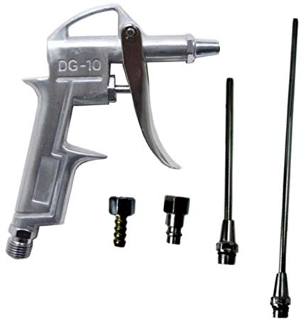 Pistola Aria Compressa Dg-10 Con Accessori Soffiaggio Compressore Attacco Rapido Beccuccio Lungo e Corto