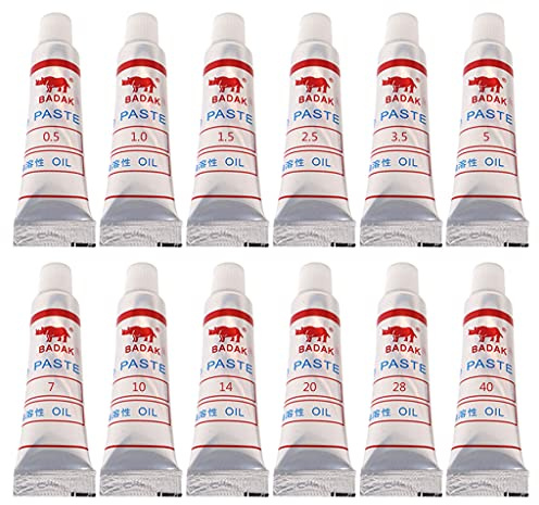 SHOTAY 12pcs Diamond Polishing Lapping Paste Compound Syringes W0.5~40 Micron Glass Metal Grinding Polishing Abrasive Tools