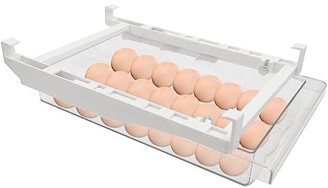 GNCHome Cajón Organización Nevera, Cajón Estante Nevera, Organizador Huevos, Frigorífico Cajón Extraíble, Huevo Cajones Envase, Para Huevos Grande, Refrigerador Ordenado