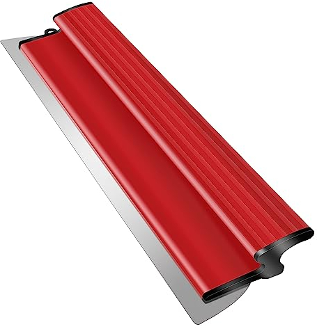 suokoun Hoja de desnatado para paneles de yeso, herramientas para paneles de yeso de 40 cm con hoja de acero inoxidable de 0,35 mm, cuchillo semiflexible para cemento y hormigón