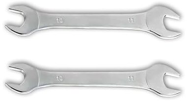 Leliafleury Super Thin Spanner, 2Pcs 10mm x 11mm Double Open End Spanner, Carbon Steel, Metric Wrench Repairing Tool for Bicycle