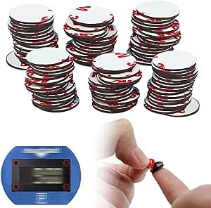 Ersatz Klebepads Set 100PCS Doppelseitige Klebepad Kompatibel mit Elektronische Parkscheibe Doppelseitiger Spezialkleber für Windschutzscheibe Kleber Pads Parkuhr Klebesticker Glas Kit Parking Disc