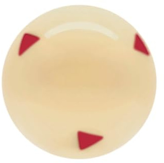 Champion 2-1/4 Billiard Arcos Training Pool Cue Ball with Red or Black Triangles (One Ball (Red Triangle))
