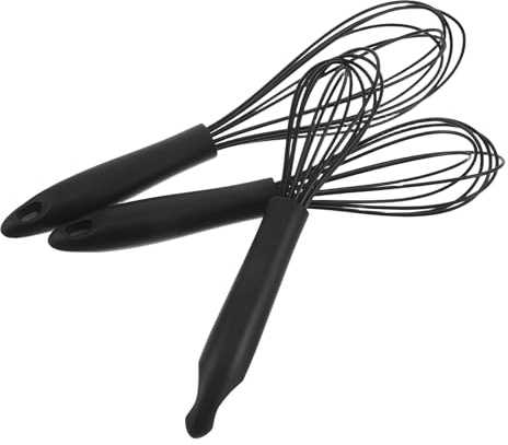NUOBESTY 3pezzi Frusta da Cucina in Silicone Frusta Piatta in Silicone Frullatore Manuale per Uova Portatile Portatile Sbattitore per Uova