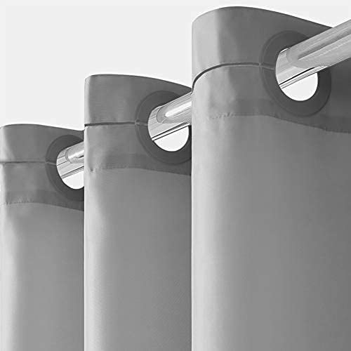 Furlinic Grauer Duschvorhang Anti-schimmel im Badezimmer Textiler Vorhang für Badewanne Dusch Vorhänge aus Polyester Stoff Antibakteriell Wasserdicht Waschbar 120x213.