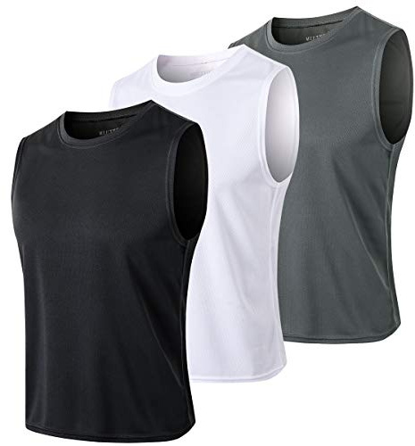 MEETYOO Tank Top Herr, Arm Shirts Sport Ärmlös skjorta Undertröja Fitness Ärmlös T-shirt för löpning Jogging Gym