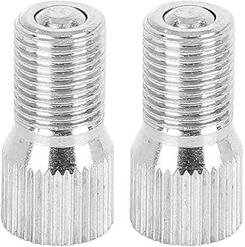 DWEEKIY Gerade Verlängerung Silber – 2 Stück Ventilverlängerungen aus Messing zum Aufschrauben auf das Ventil – einfaches Aufschrauben des Adapters auf das Ventil – Länge 19 mm