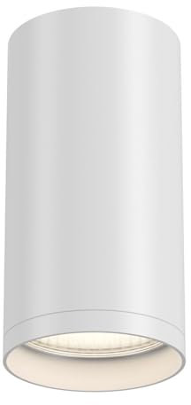 MAYTONI Moderno Faretto da Soffitto Bianco, Cilindrico, Spot a Superficie, in Alluminio, per 1 lampadina GU10 non incl.