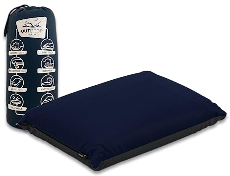 liegegut™ Reisekissen, Orthopädisches Nackenkissen aus Memory Foam, Kleines Kissen für Reisen im Auto, Flugzeug, Hotel | 50x35x13 cm