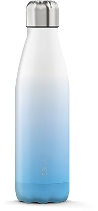 The Steel Bottle - Bottiglia termica in Acciaio Inox, Isolamento sottovuoto a doppia parete, Capacità 500 ml, Chiusura Ermetica, borraccia portatile (Blue Shade)