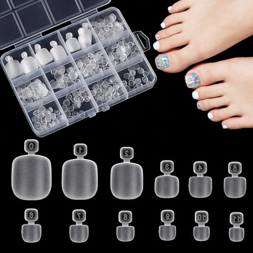 TOMICCA 120 pezzi kit unghie finte trasparenti, 12 dimensioni unghie artificiali da incollare, copertura completa unghie artificiali acriliche, per donne nail art fai da te