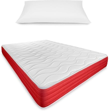 Duérmete Online - Colchón Viscoelástico Lite Reversible 90 x 190 cm, [Obsequio Almohada], Antiácaros, Antibacterias e Hipoalergénico