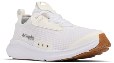 Columbia Mens PFG Castback Non Slip Boat Shoe, White/Stone, 10 Wide