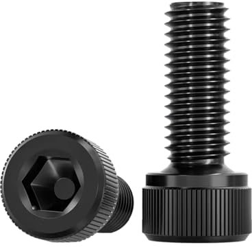 Drenky 20 Piezas Tornillos Cilíndricos con Hexágono Interior M6 X 20 mm Tornillos Cabeza Cilíndrica Acero Inoxidable A2 V2A DIN 912 / ISO 4762 Tornillos Allen Negro Roscas Completas