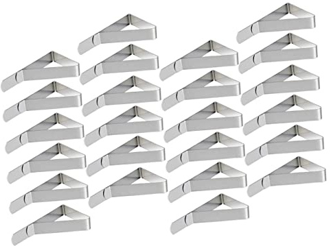 Luxshiny 24piezas Pinza para Mantel Abrazadera para Manteles Antioxidante Sujetamanteles Fijadores Antideslizantes para Fiestas