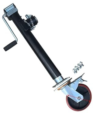 OTQEFTN Lift Swivel Trailer Jack - Heavy Duty Marine Swivel Trailer Jack, Telescopic Jockey Wheel, Trailer Jockey Wheel Automatic Jockey Wheel, 25.4 and 38 Cm Stroke, 2000 Kg Support Legs
