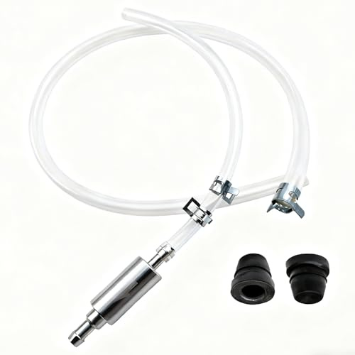 GIEEU - Kit de purga de frenos universal, aluminio y goma, blanco, 20 x 10 x 1,5 cm, para coches, motocicletas y bicicletas, con manguera de embrague y válvula antirretorno
