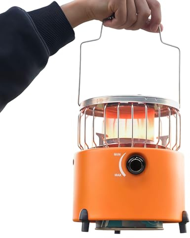 Four à gaz portable avec fonction de cuisson : combiné chauffage et cuisson, chauffage rapide, design peu encombrant, source d'énergie flexible