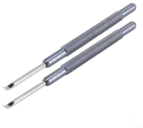 Klocka handborttagare, 4 mm verktygshandtag med platt blad för nållyftning, klockmakare, reparationsverktyg