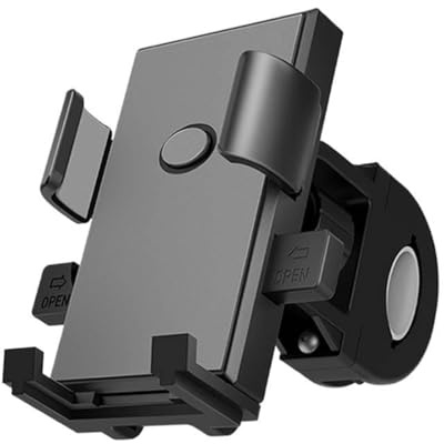 SZSZXYT Universal Motorcycle & Bicycle Phone Mount, Adjustable Handlebar Smartphone Holder for Bikes, Scooters, ATV, E-Bikes, Dirt Bikes, Quick Lock/Release, 360° Rotation, Vibration Dampener