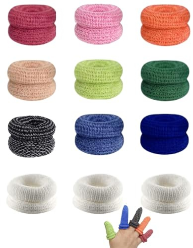 TOZBLEU 12 Pcs Venda Tubular Dedos Vendaje De Dedo Apósitos Para Dedos Bob Para Dedos,dediles para dedos mano, Venda Tubular Vendaje Tubular Dedos, para Hinchazón Dedos Esguinces