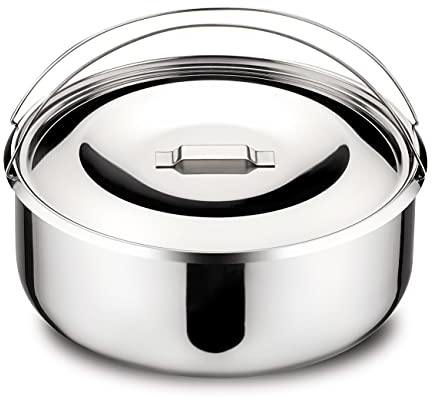 Lagostina Scodello con coperchio, Accessorio per Pentola a Pressione capacità 5 / 6 Litri, Acciaio Inox, Diametro 20 cm