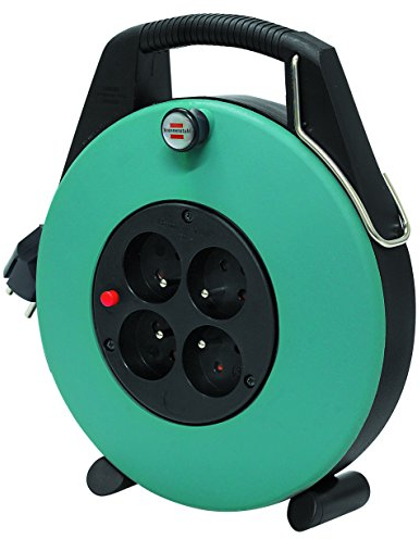 Brennenstuhl Enrouleur de câble domestique Confort-Line 10m, Fabrication Française 1102781 Vert
