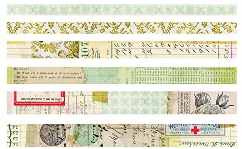 Tim Holtz Washi Tape, flerfärgad, storlek M