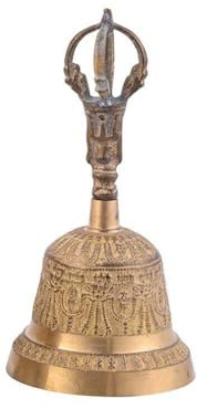 Mano Populares Campana De Bronce Polivalente De Bell Budista Feng Shui Taoísta Instrumento 7cm Rattle
