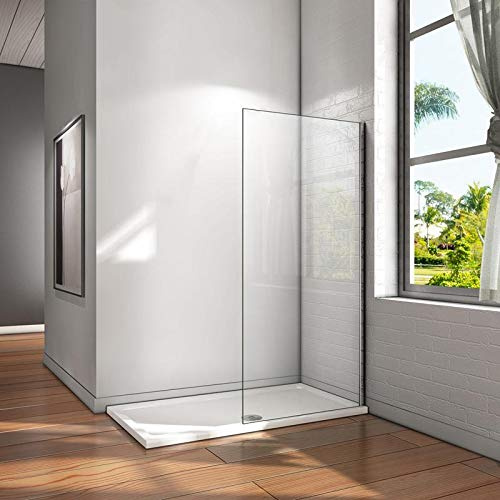 Walk In Parete Doccia 6mm Vetro in Comato Lucido 75x185cm