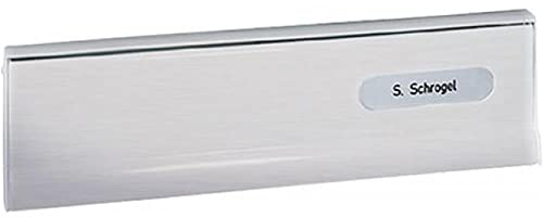 RENZ/Einzel-Briefkasten für Türen & Tore/RAL-Farbe / 8 Liter Durchwurfbriefkasten/Edelstahl-V4A-Einwurfklappe mit RSA1-Namensschild/Dein-Briefkasten.de