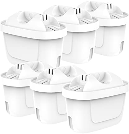 NRP 6-pack Replacement Water Filter filtros de agua de repuesto para jarras y dispensadores BRITA 1001122 Maxtra, Mavea
