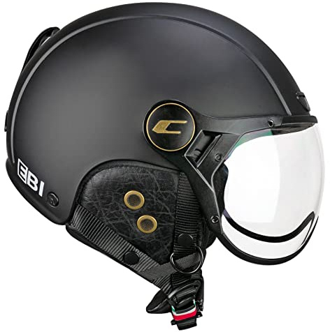 CGM EBI Casque de Ski Unisexe pour Adulte, Noir Mat, S (55-56cm)