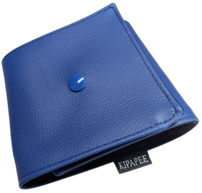kipapee Porte-chéquier Long Simili Cuir différentes Couleurs Cadeaux Noël Anniversaire Saint Valentin (Bleu Roi)