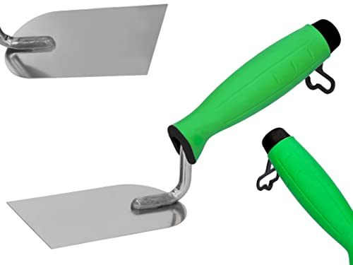 ToolSpace | Truelle Plâtrier de Précision | Truelle Colle Carrelage | Inoxydable avec poignée caoutchoutée | 80mm | Outil Précis pour l'application de Mortier | Truelle Lissage | Couteau a Enduire