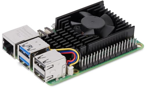 Miuzei Active Cooler for Raspberry Pi 5, PWM Cooling Fan and Alumium Heatsink for Pi 5B Model B 8GB/4GB
