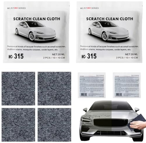 Riparazione Graffi Auto,4pcs Panno Rimuovi Graffi Auto,Panno Nano Magico per Rimozione Lucidatura Graffi,Panno Magico Per Auto,Panno Togli Graffi Auto Per l'Utilizzo,Panno Magico Detergenti Lucidanti