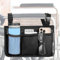 Tasche für Rollstuhl, Rollstuhltasche für Armlehne mit Becherhalterung und Reflektierendem Streifen, Wasserdichte Rollstuhltasche mit 3 Fächern für Walker, Mobility Scooter, Rollatoren (Schwarz)