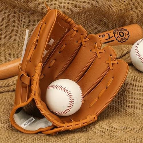 MAYANGYANG Baseball Handschuhe Sport Baseball Handschuh PU Leder Batting Handschuhe Softball Übung Ausrüstung Baseball Training Wettbewerb Handschuh for Kinder Baseballhandschuh(10.5 Yellow Kids)